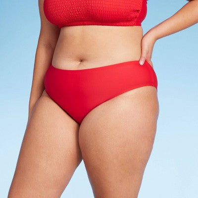 Women's Medium Coverage Bikini Bottom - Wild Fable™ Red