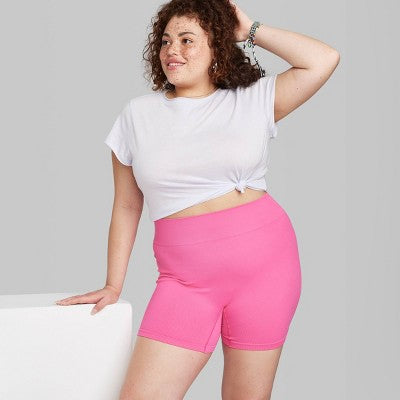  Women's High-Rise Seamless Bike Shorts - Wild Fable™