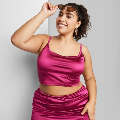  Women's Shine Knit Tiny Tank Top - Wild Fable™