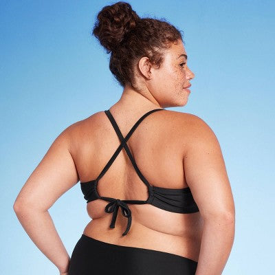  Women's Bralette Bikini Top - Wild Fable™ Black