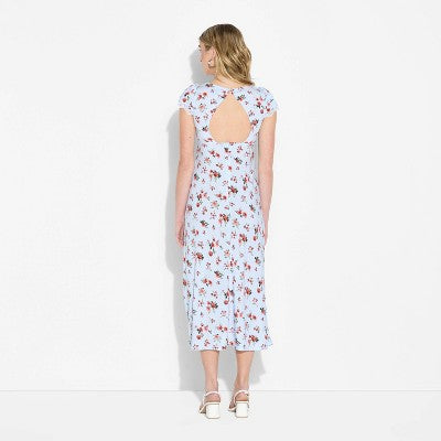  Women's Flutter Cap Sleeve Maxi A-Line Dress - Wild Fable™