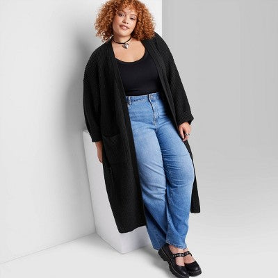  Women's Open-Front Oversized Cardigan - Wild Fable™
