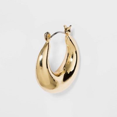  Trio Hoop Earring Set 3pc - Wild Fable™ Gold: Brass Nickel-Free Metal, Clip-In Clasp