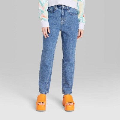  Women's Super-High Rise Curvy Tapered Jeans - Wild Fable™ Medium Wash