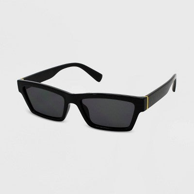  Women's Rectangle Sunglasses - Wild Fable™ Black