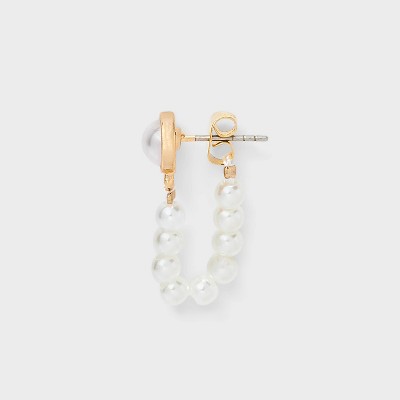  Bow Butterfly And Faux Pearl Earring Set 9pc - Wild Fable™ Gold