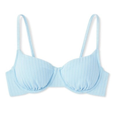  Women's Ribbed Underwire Bralette Bikini Top - Wild Fable™