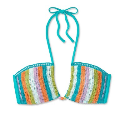  Women's Crochet U Bralette Bikini Top - Wild Fable™ Multi