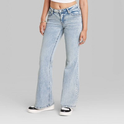  Women's High-Rise Flare Jeans - Wild Fable™ Light Wash