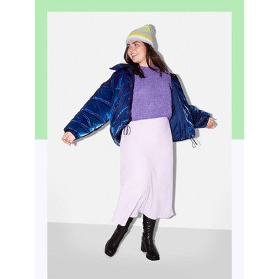  Women's Iridescent Shine Duvet Puffer Jacket - Wild Fable™