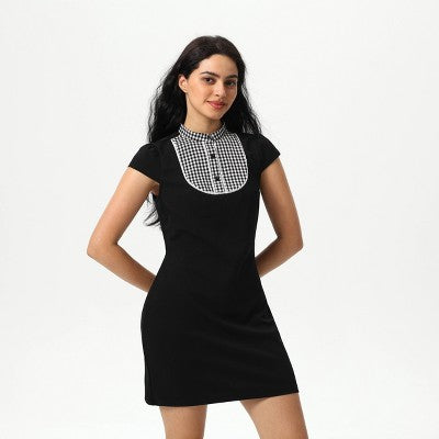  Women's Cap Sleeve Knit Mini Dress - Wild Fable™ Black