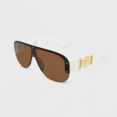  Women's Oversized Shield Sunglasses - Wild Fable™ Ivory