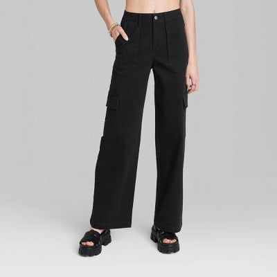  Women's High-Rise Straight Leg Cargo Pants - Wild Fable™