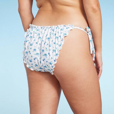  Women's Ruffle Side-Tie Adjustable Coverage Bikini Bottom - Wild Fable™