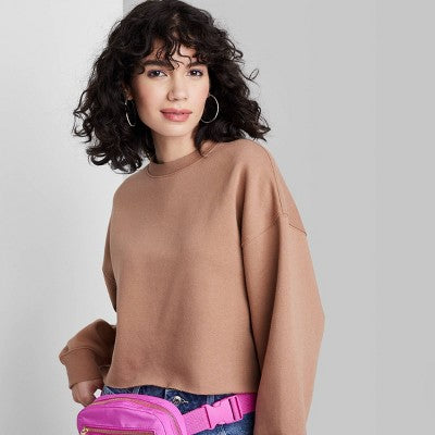  Women's Cropped Sweatshirt - Wild Fable™