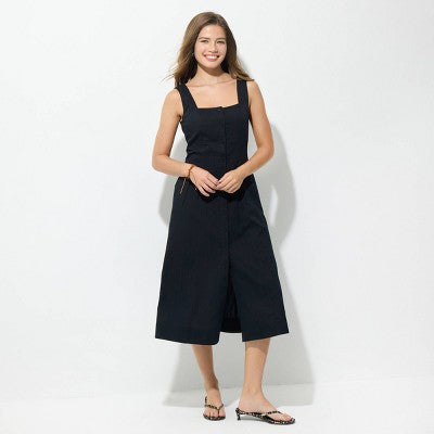  Women's Button-Front Midi Dress - Wild Fable™
