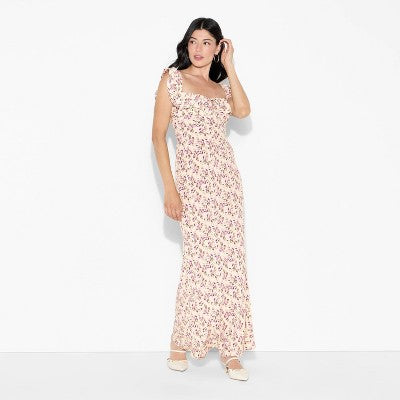  Women's Flounce Sleeve Maxi Empire Waist Dress - Wild Fable™