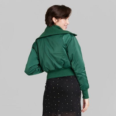  Women's Satin Bomber Jacket - Wild Fable™