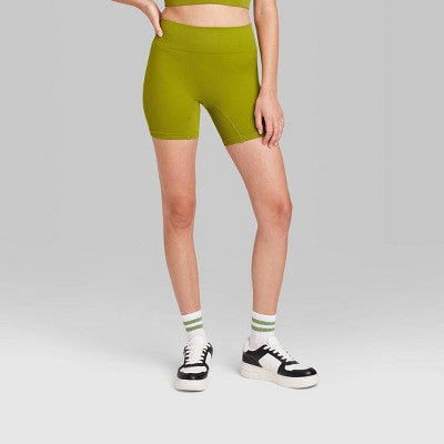  Women's High-Rise Seamless Bike Shorts - Wild Fable™
