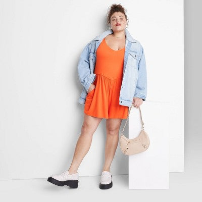  Women's Short Sleeve Knit Romper - Wild Fable™