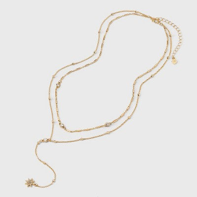  Star Charm Multi-Strand Necklace - Wild Fable™ Gold