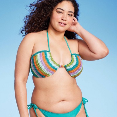  Women's Crochet U Bralette Bikini Top - Wild Fable™ Multi