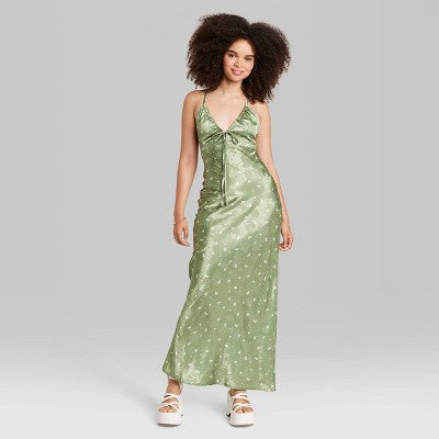  Women's Satin Slip Maxi Dress - Wild Fable™