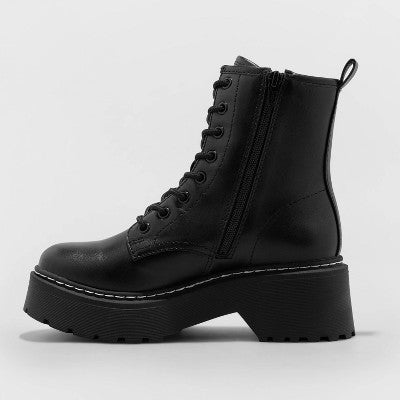  Women's Zea Combat Boots - Wild Fable™ Black