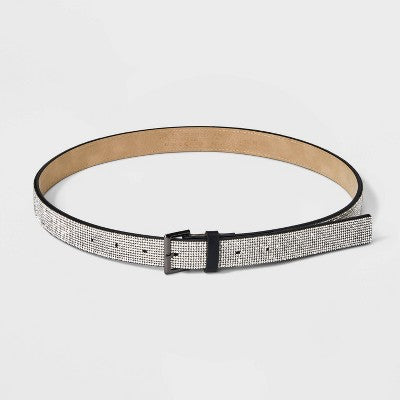  Women's Rhinestone Belt - Wild Fable™ Black
