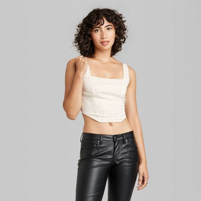  Women's Rhinestone Corset Tank Top - Wild Fable™