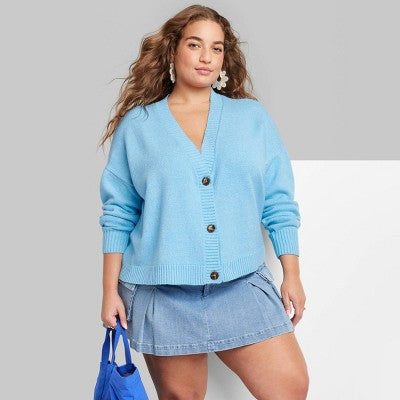 Women's Slouchy Button-Front Cardigan - Wild Fable™