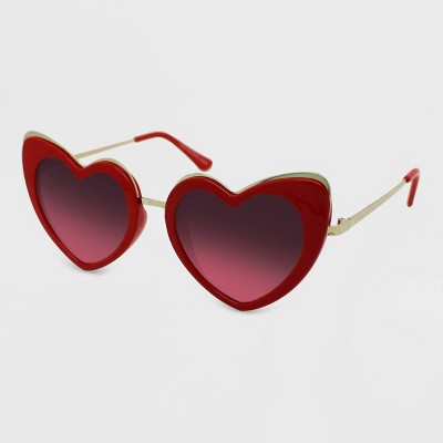  Women's Heart Sunglasses - Wild Fable™ Red