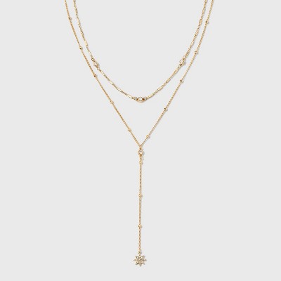  Star Charm Multi-Strand Necklace - Wild Fable™ Gold
