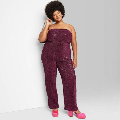  Women's Tube Sequin Mesh Jumpsuit - Wild Fable™