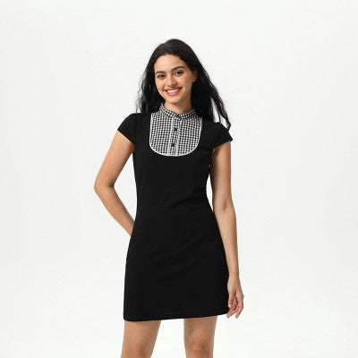  Women's Cap Sleeve Knit Mini Dress - Wild Fable™ Black