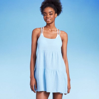  Women's Tiered Cover Up Mini Dress - Wild Fable™