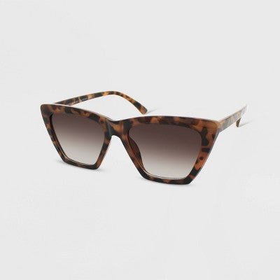  Women's Tortoise Print Cateye Sunglasses - Wild Fable™ Brown