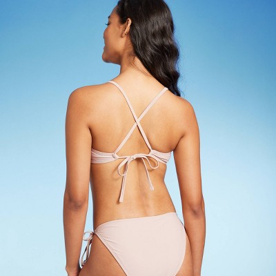  Women's Striped Crochet Bralette Bikini Top - Wild Fable™