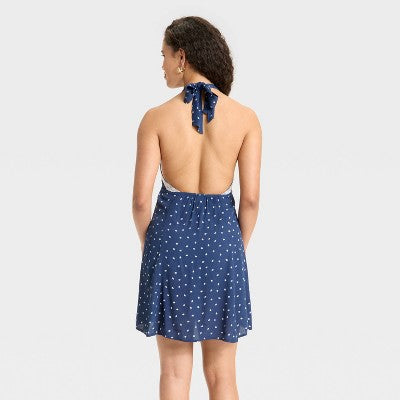  Women's Lace Trim Mini A-Line Dress - Wild Fable™