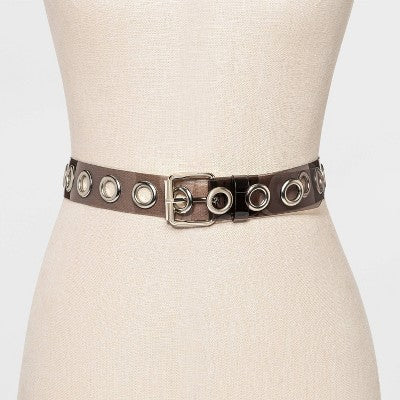  Women's Oversize Grommet Jelly Belt - Wild Fable™ Black