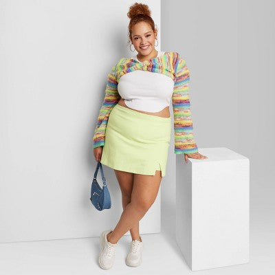  Women's High-Rise Bodycon Mini Skort - Wild Fable™