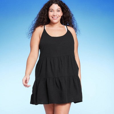 Women's Tiered Cover Up Mini Dress - Wild Fable™
