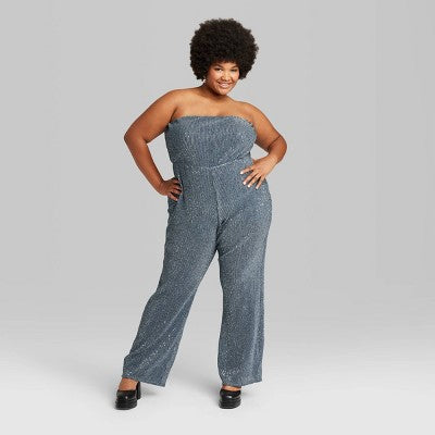 Women's Tube Sequin Mesh Jumpsuit - Wild Fable™