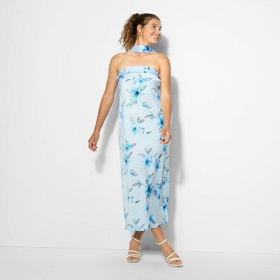  Women's Satin Maxi Tube Bodycon Dress - Wild Fable™