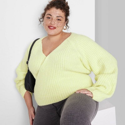  Women's Chunky Knit Wrap Sweater - Wild Fable™