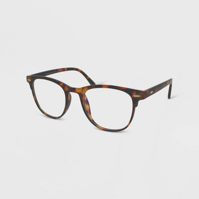  Women's Milky Plastic Square Blue Light Filtering Glasses - Wild Fable™ Brown Tort