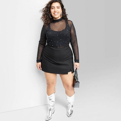  Women's High-Rise Bodycon Mini Skort - Wild Fable™