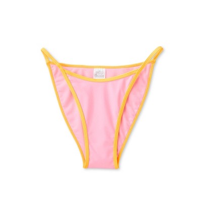  Women's Colorblock High Leg Cheeky Bikini Bottom - Wild Fable™