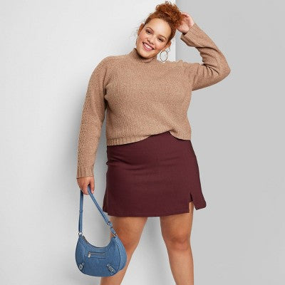 Women's High-Rise Bodycon Mini Skort - Wild Fable™