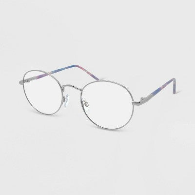  Tie-Dye Printed Round Blue Light Filtering Glasses - Wild Fable™ Gold